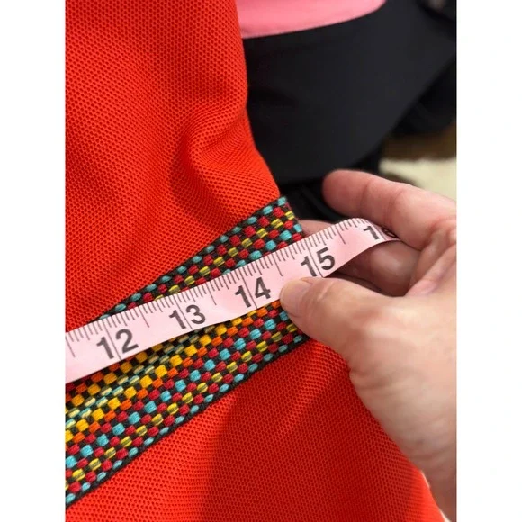 Vintage 60s Teena‎ Paige Red Dress Button Down Mini Shift Dress Short Sleeve - Picture 14 of 16